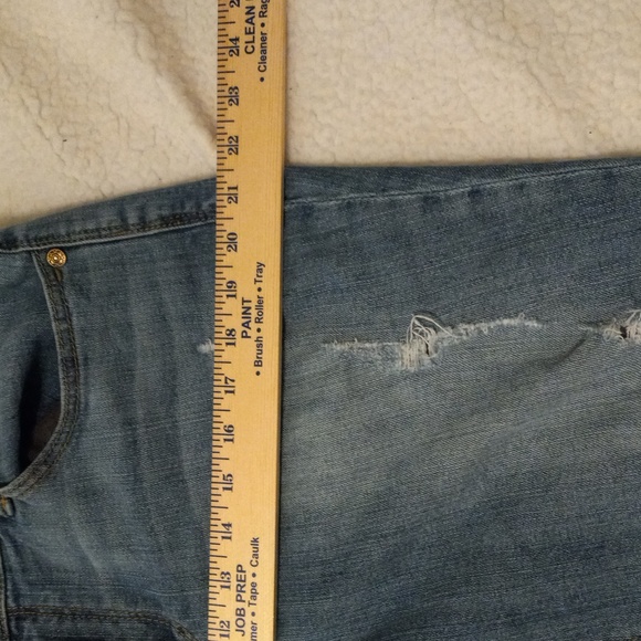 Democracy Flexellent Jeans Womens 14 Sequin Accent Factory Distressed - Picture 11 of 15